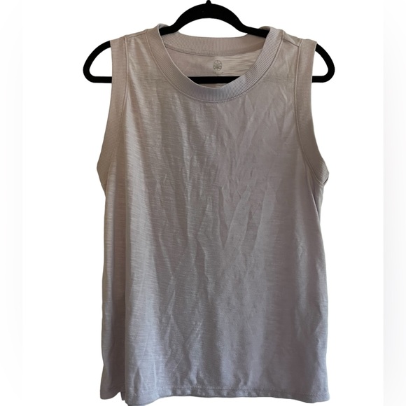 Gaiam Lavender Relaxed Cotton Yoga Tank Top - Picture 4 of 12